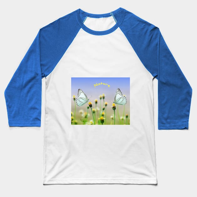 butterflies Baseball T-Shirt by amandeepkour